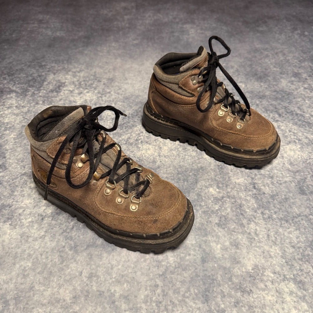 Vtg 90s Skechers Jammers Brown Suede Platform Boots Womens Chunky Lug Sole US 5